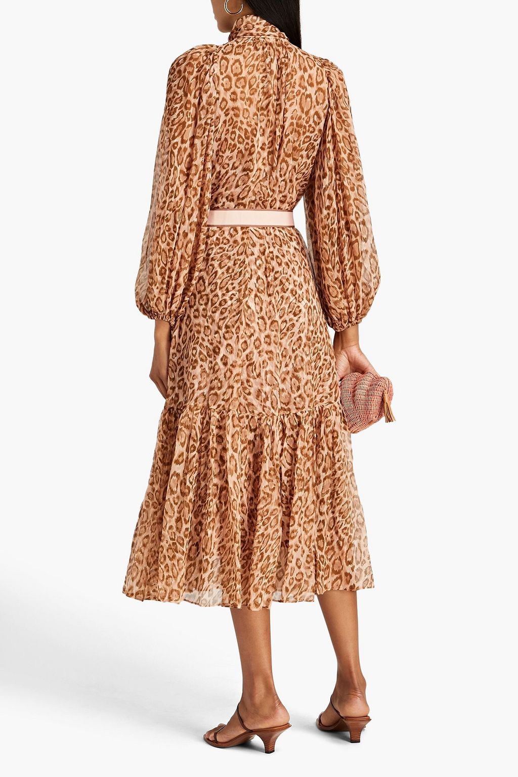 ZIMMERMANN Gathered leopardprint midi dress THE