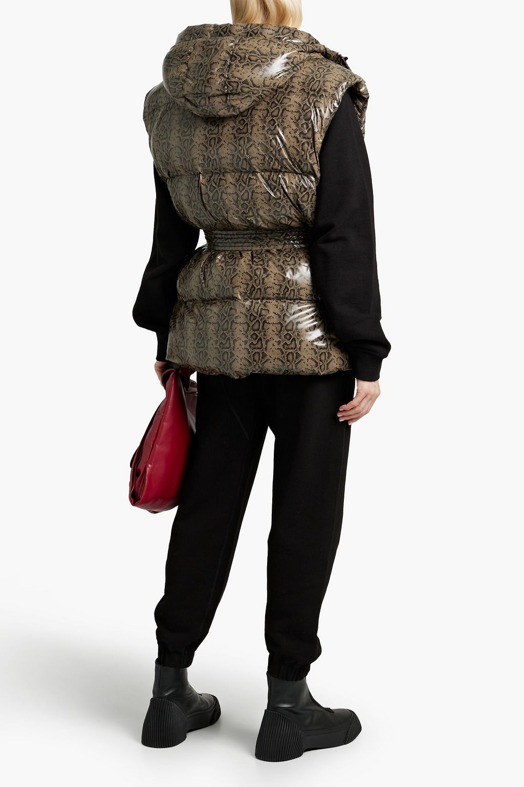 IENKI IENKI Michlin holographic quilted shell hooded down vest