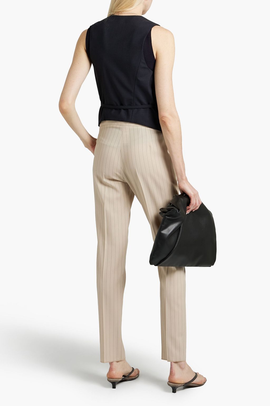 BRUNELLO CUCINELLI ウール混 ベスト ビーズ付き