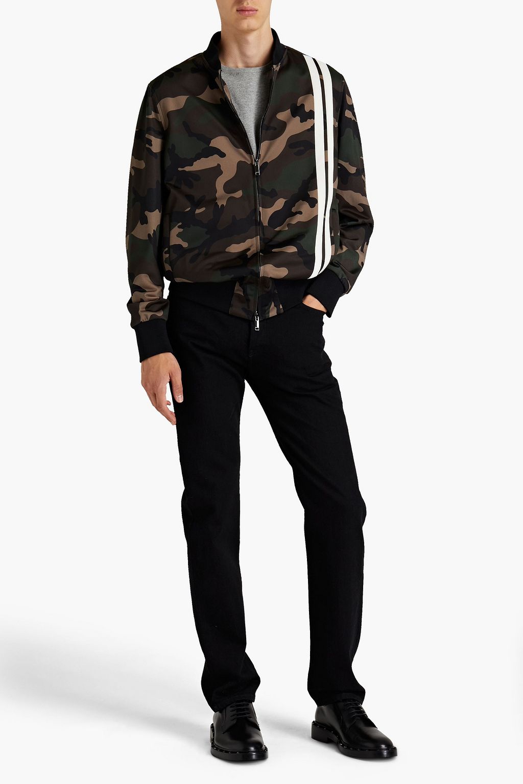 VALENTINO GARAVANI Printed fleece bomber jacket