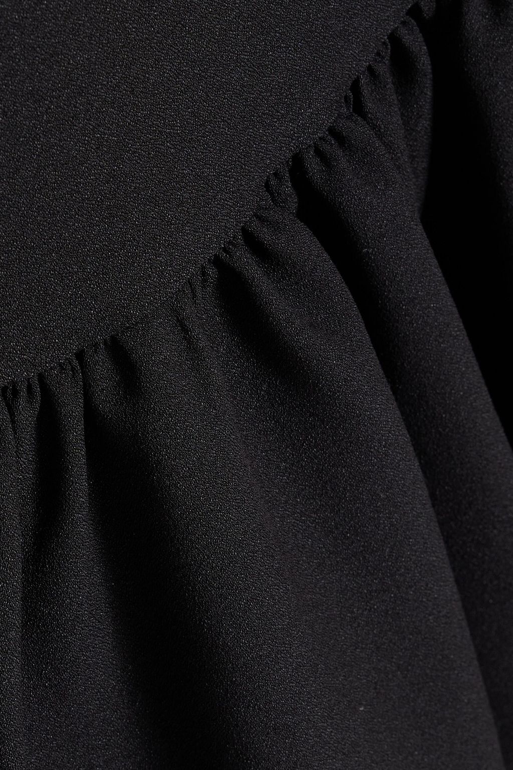 BLACK HALO Gathered crepe mini dress