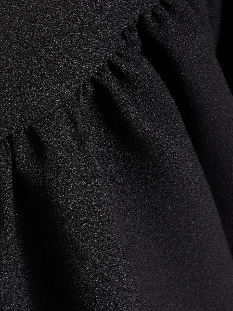 gathered crepe mini dress