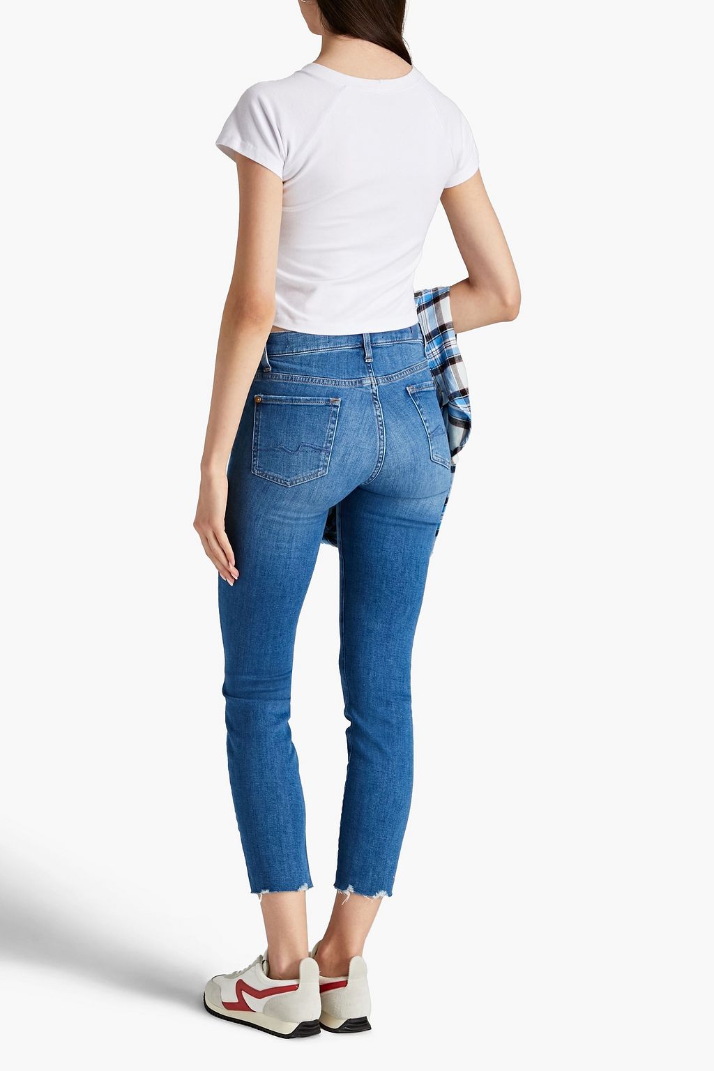 7 FOR ALL MANKIND Roxanne cropped high-rise slim-leg jeans