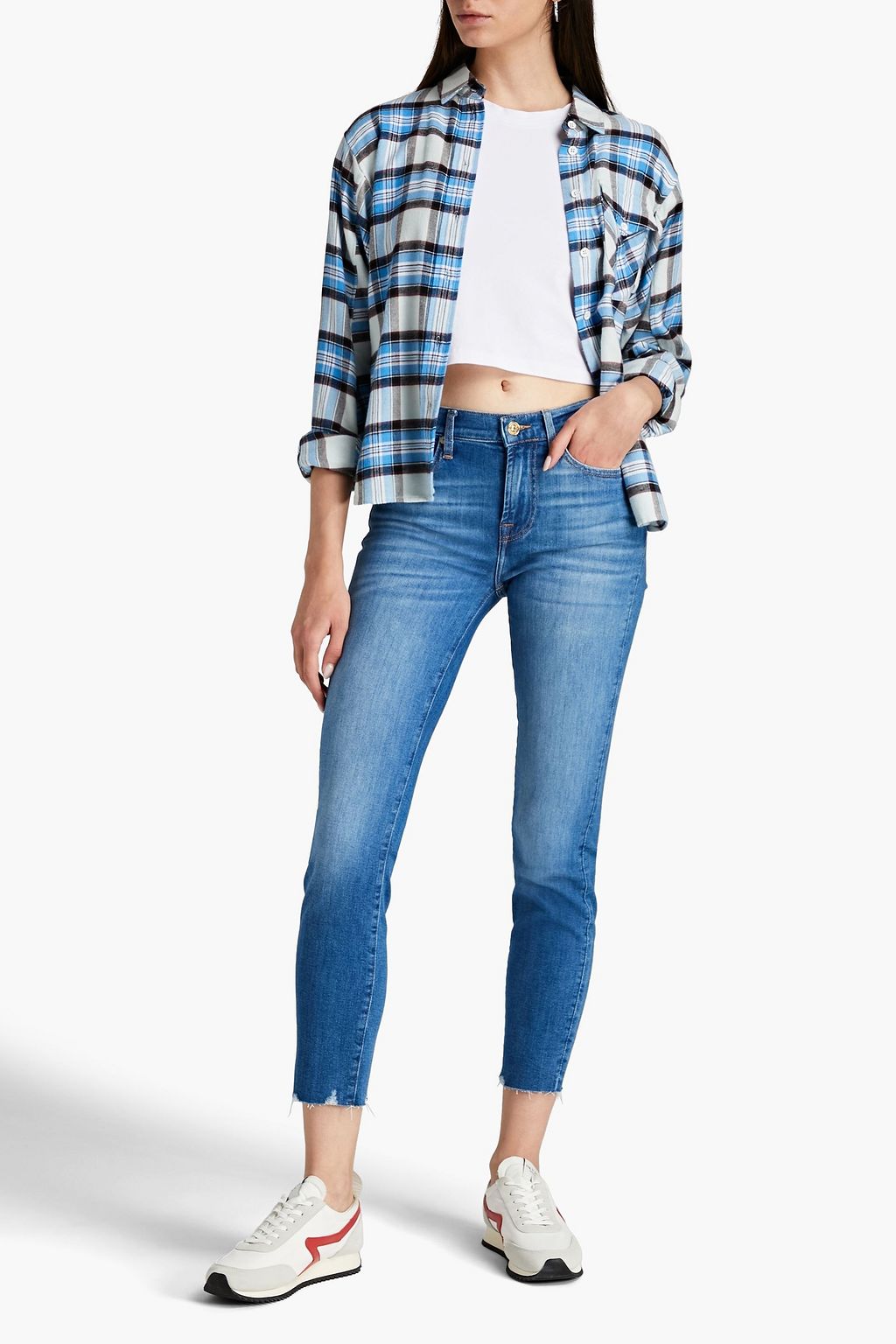 7 FOR ALL MANKIND Roxanne cropped high-rise slim-leg jeans
