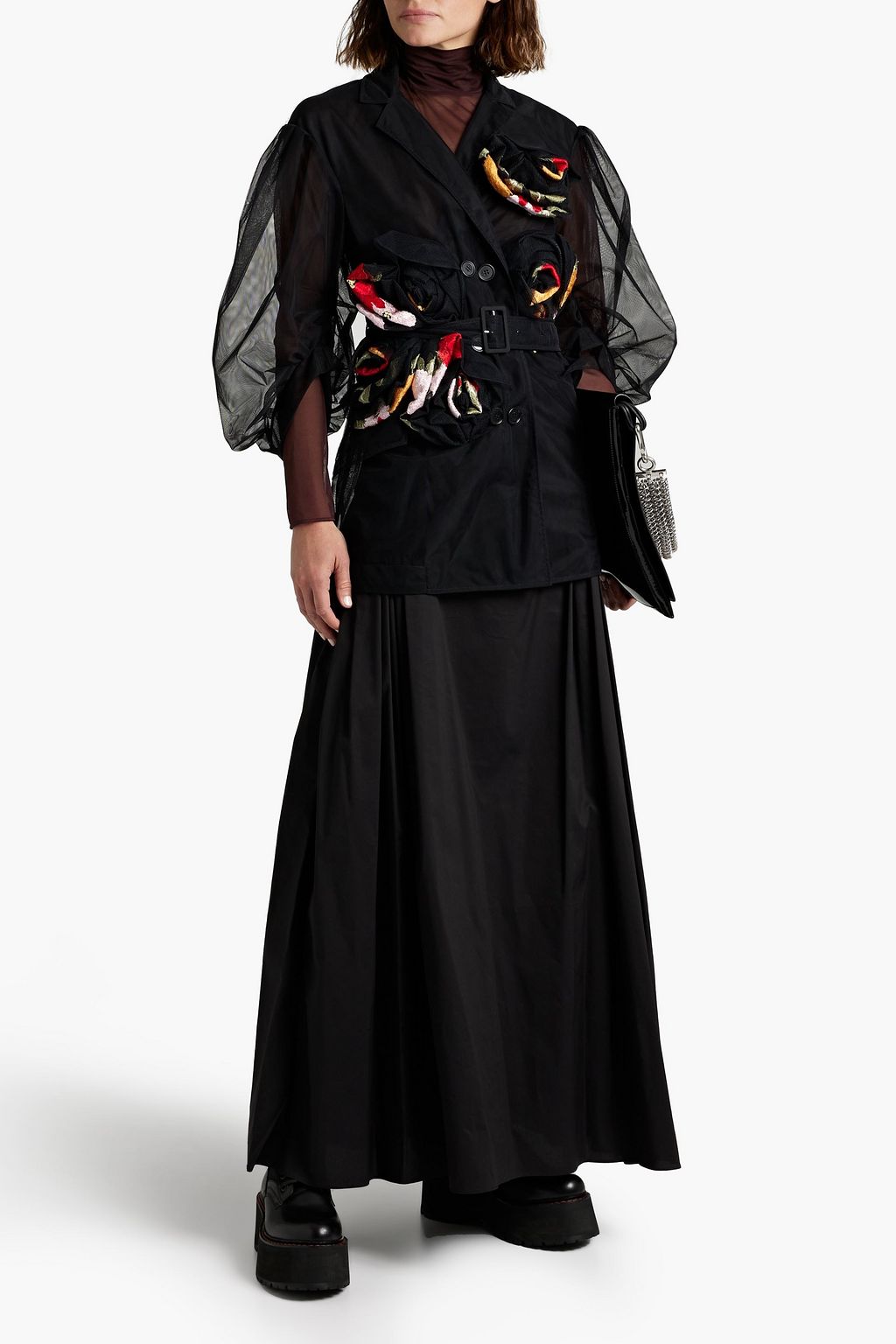 SIMONE ROCHA Ruched appliquéd tulle jacket