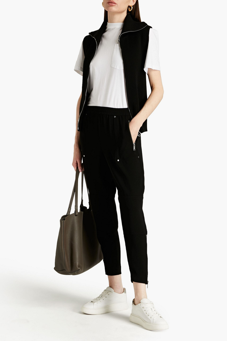 Michael Michael Kors Cropped Crepe Tapered Trousers