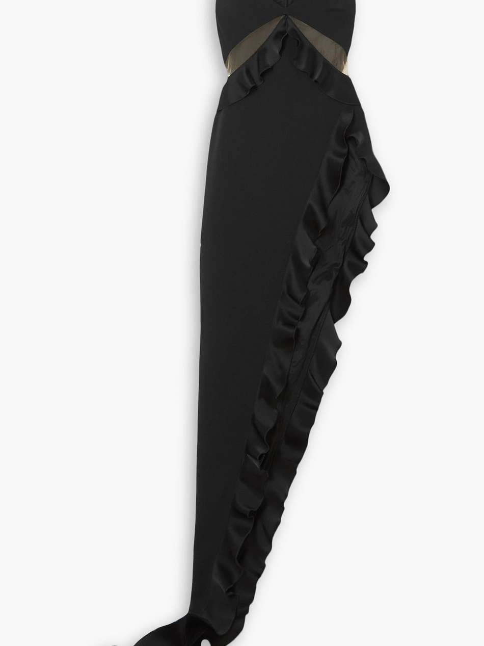cutout crepe gown