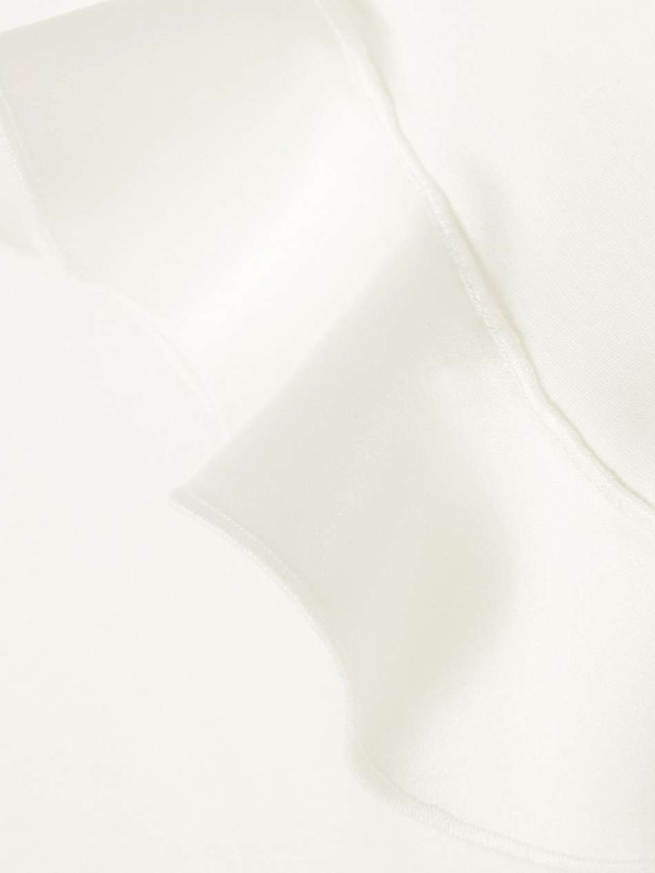 circle back ruffled stretch-ponte mini dress