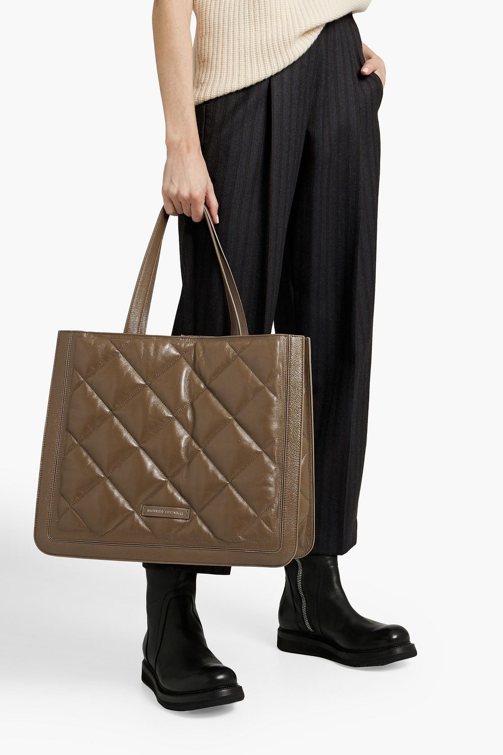 BRUNELLO CUCINELLI Quilted leather tote
