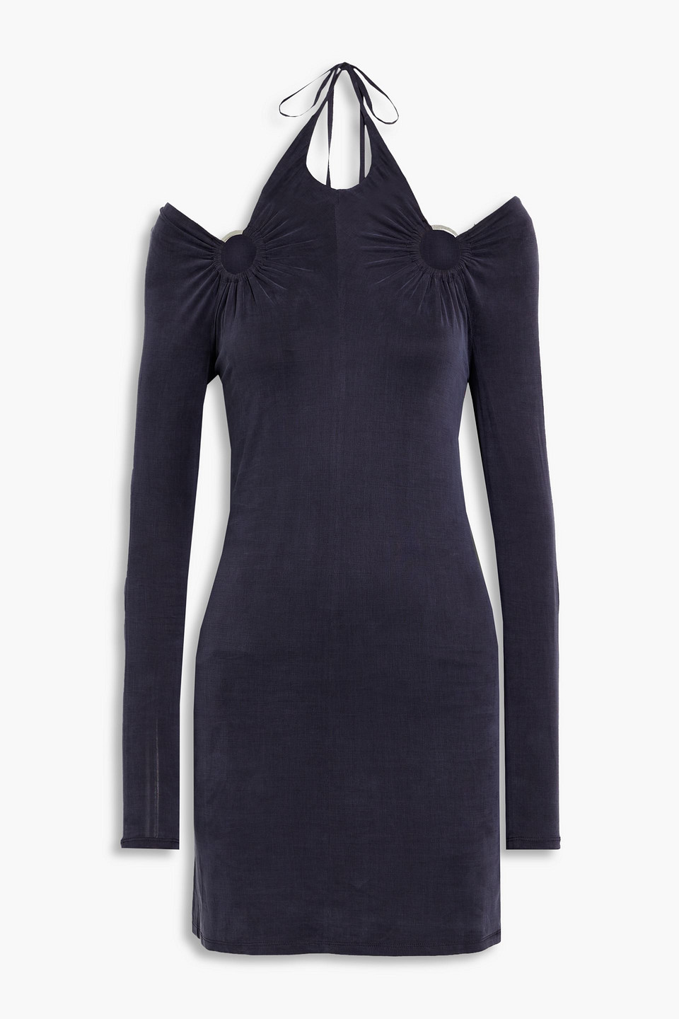 Cutout cupro-blend mini dress