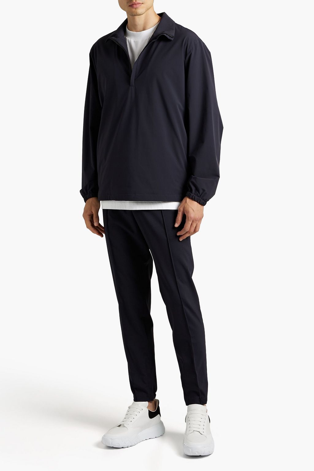 THEORY Shell half-zip jacket
