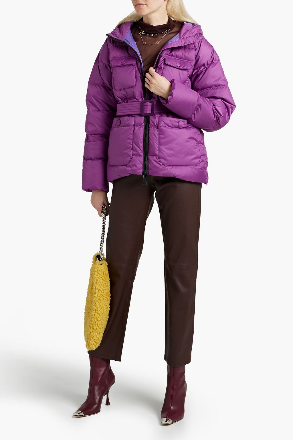 IENKI IENKI Berlin quilted shell hooded down jacket