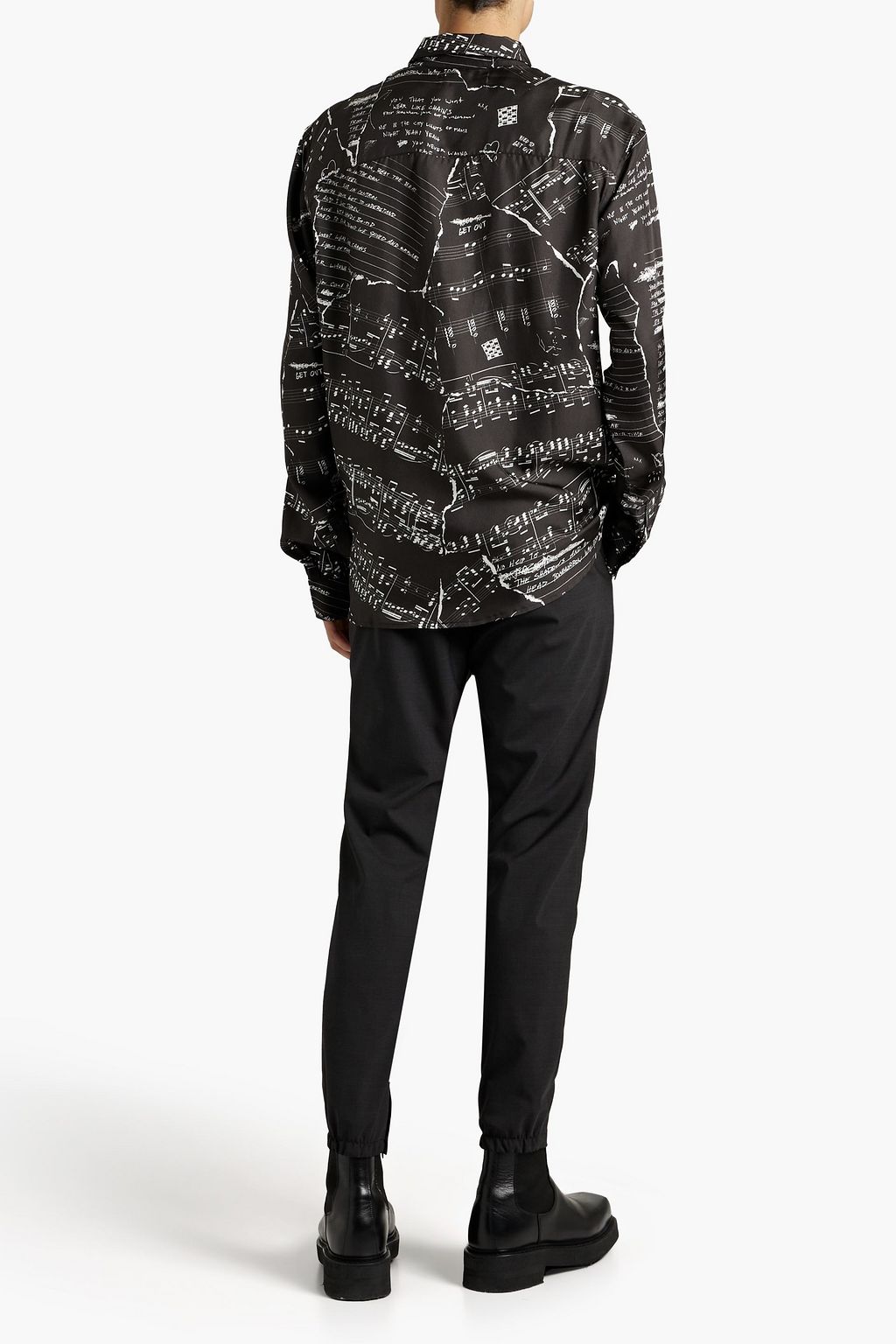 THEORY Tapered wool-blend drawstring pants