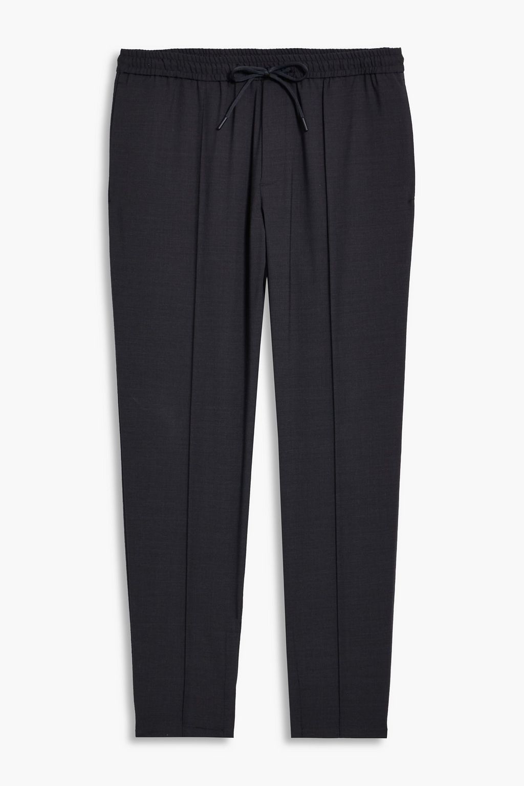 Tapered wool-blend drawstring pants