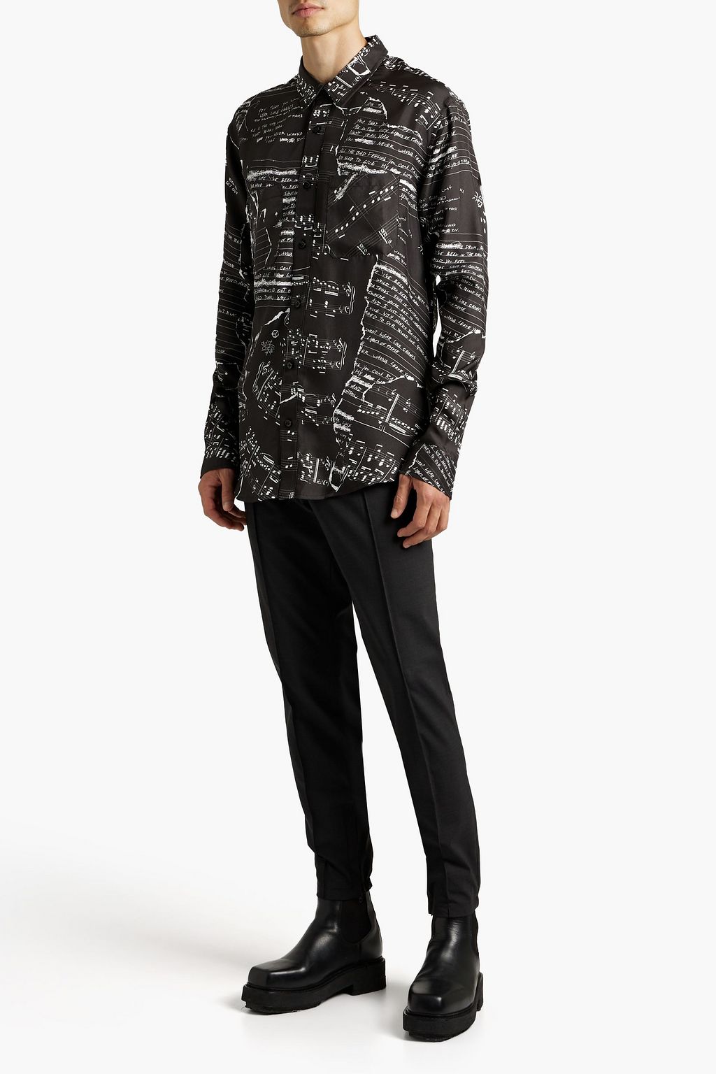 THEORY Tapered wool-blend drawstring pants