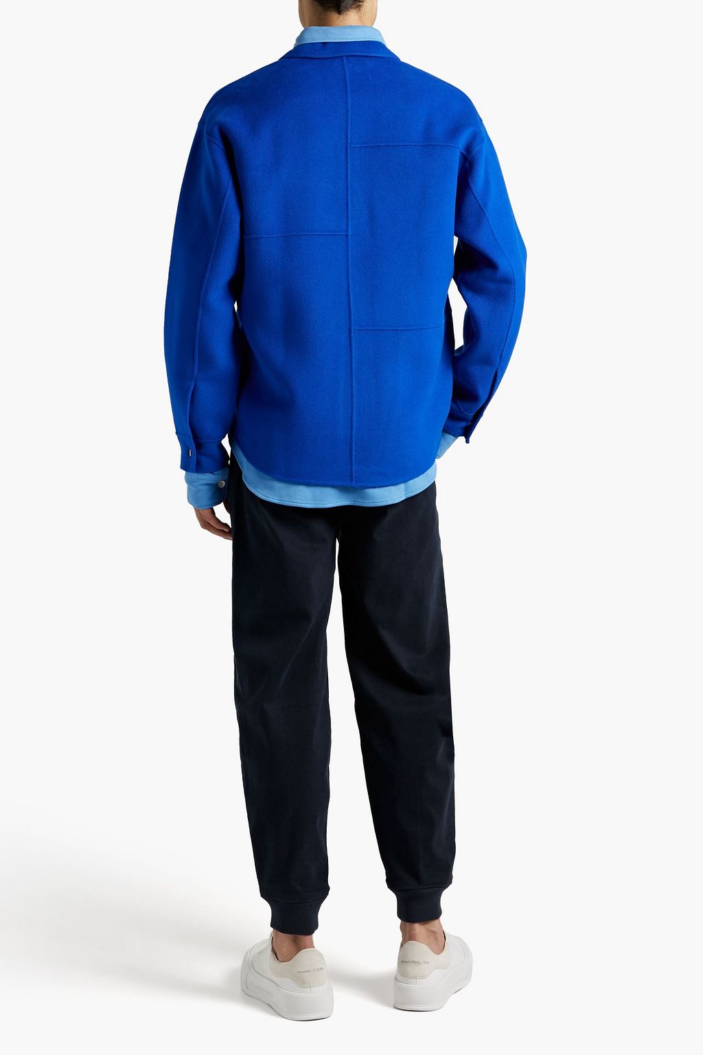 FRAME Wool-blend felt overshirt
