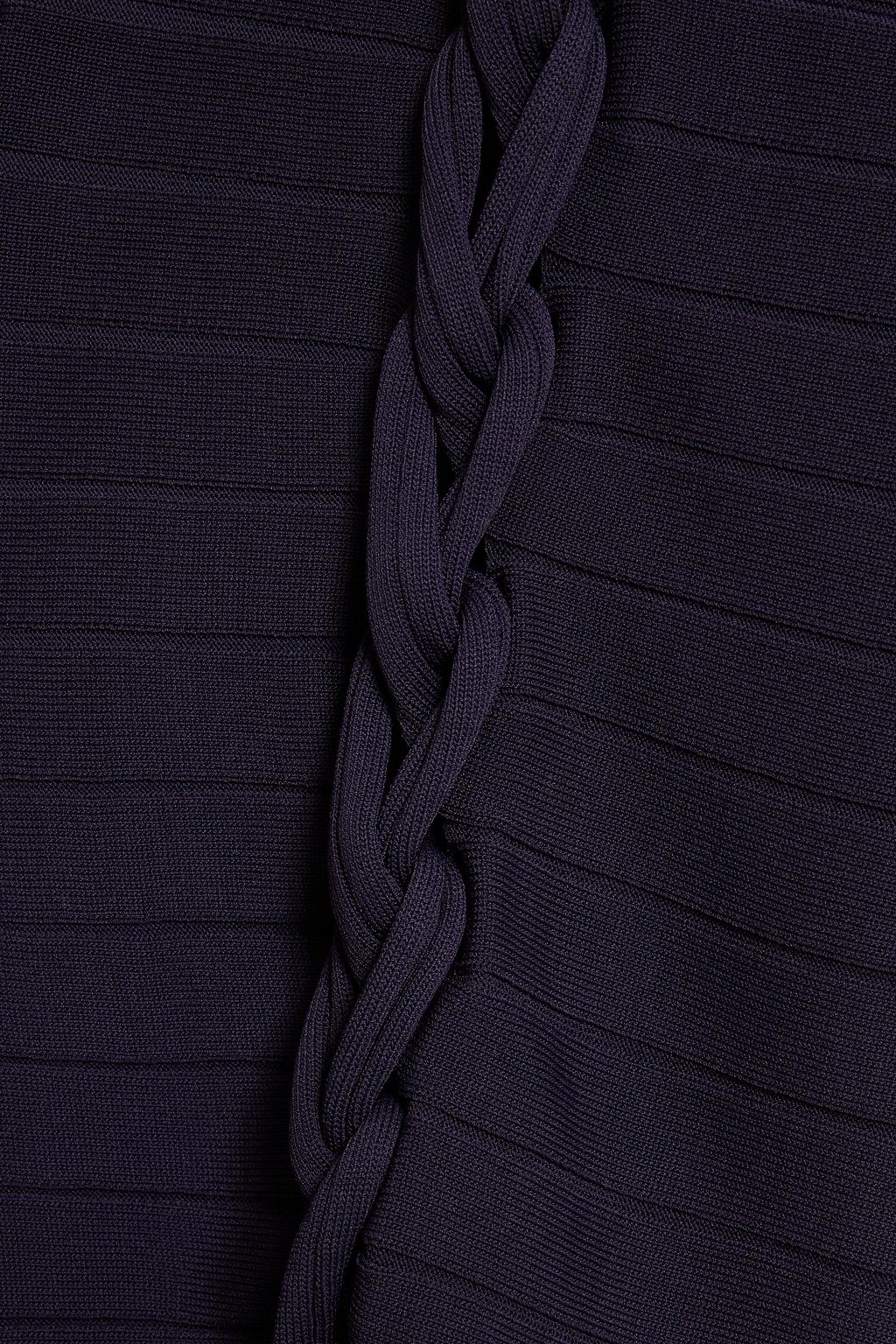 DION LEE 브레이드 리브 니트 드레스