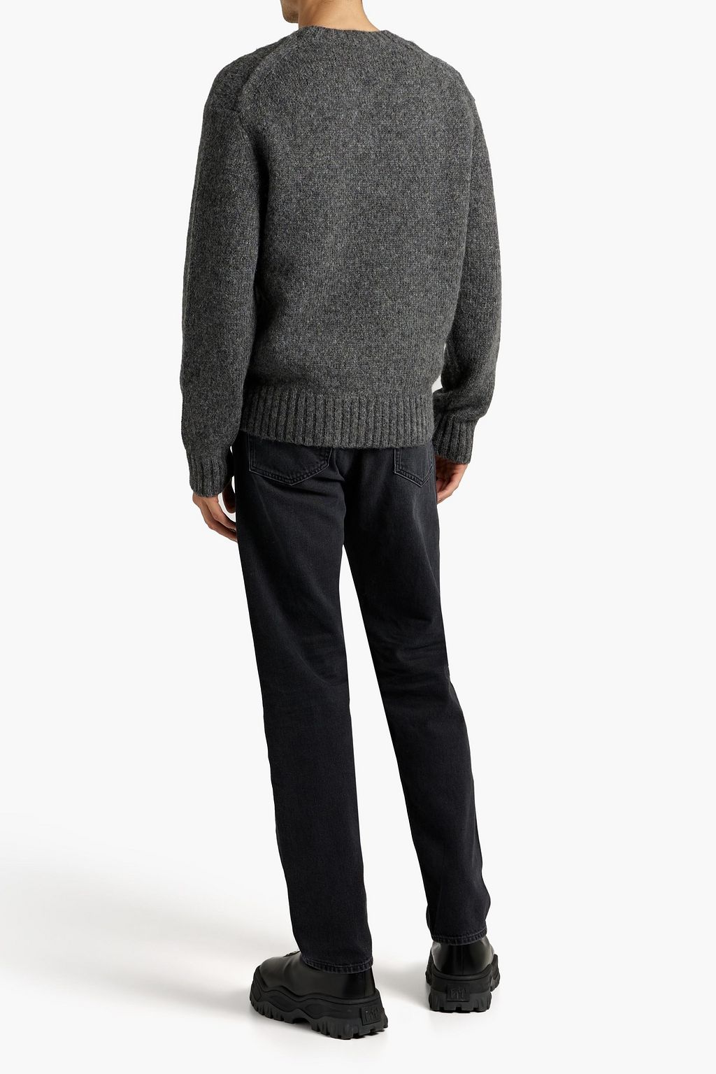 FRAME Mélange brushed knitted sweater