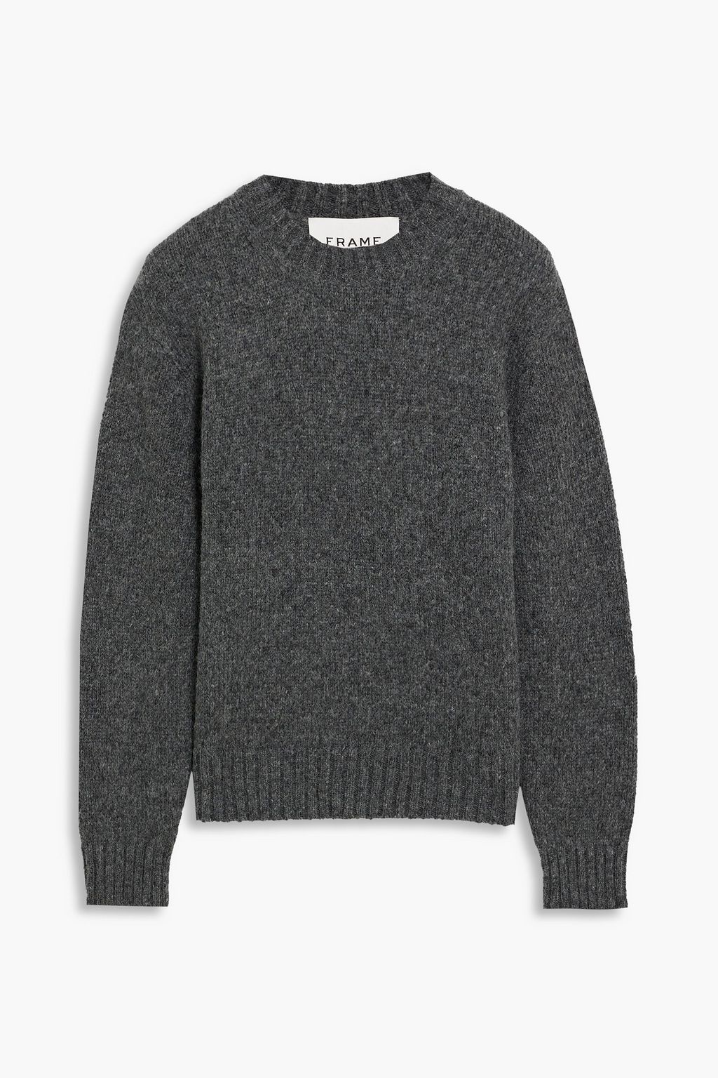 FRAME Mélange brushed knitted sweater | THE OUTNET