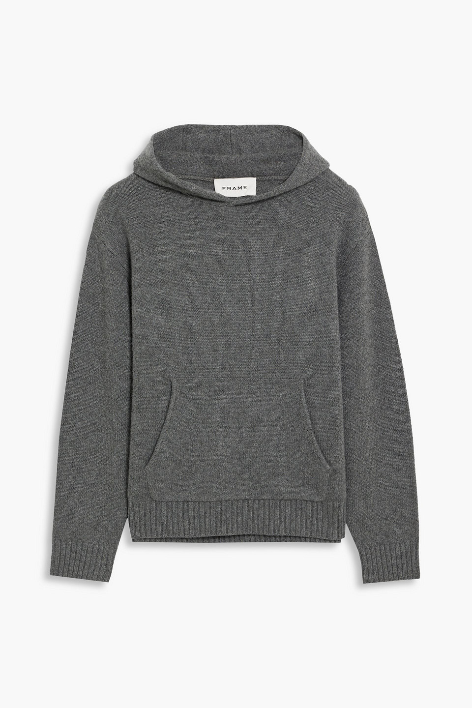frame - mélange cashmere hoodie - gray - xl