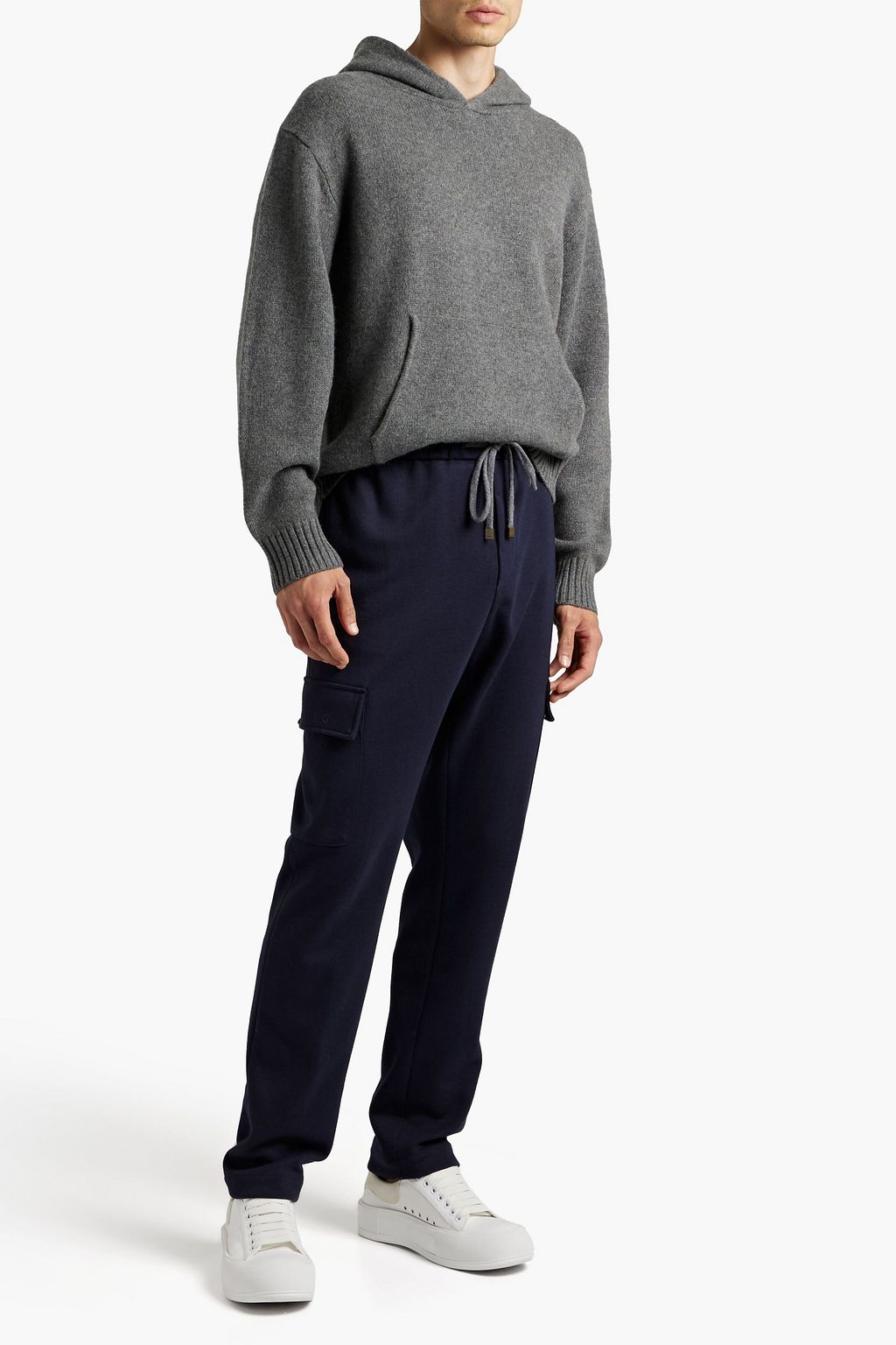 FRAME Mélange cashmere hoodie