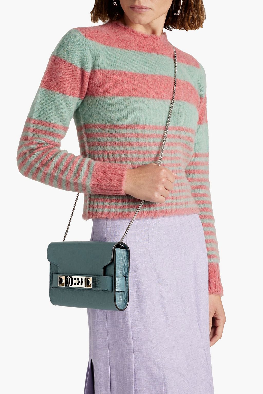 PROENZA SCHOULER Chain PS11 textured-leather clutch