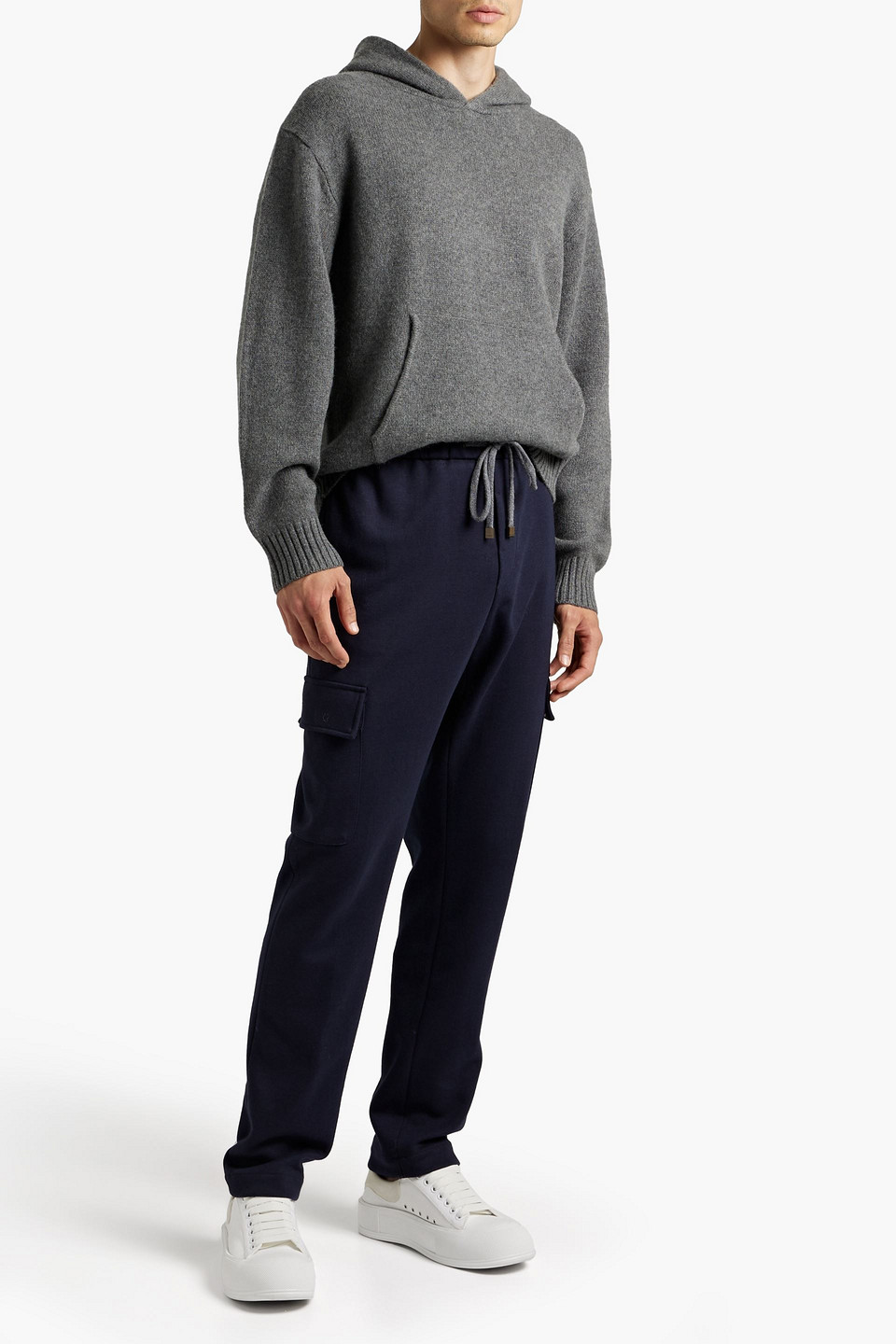 Peserico Jersey Sweatpants In Navy