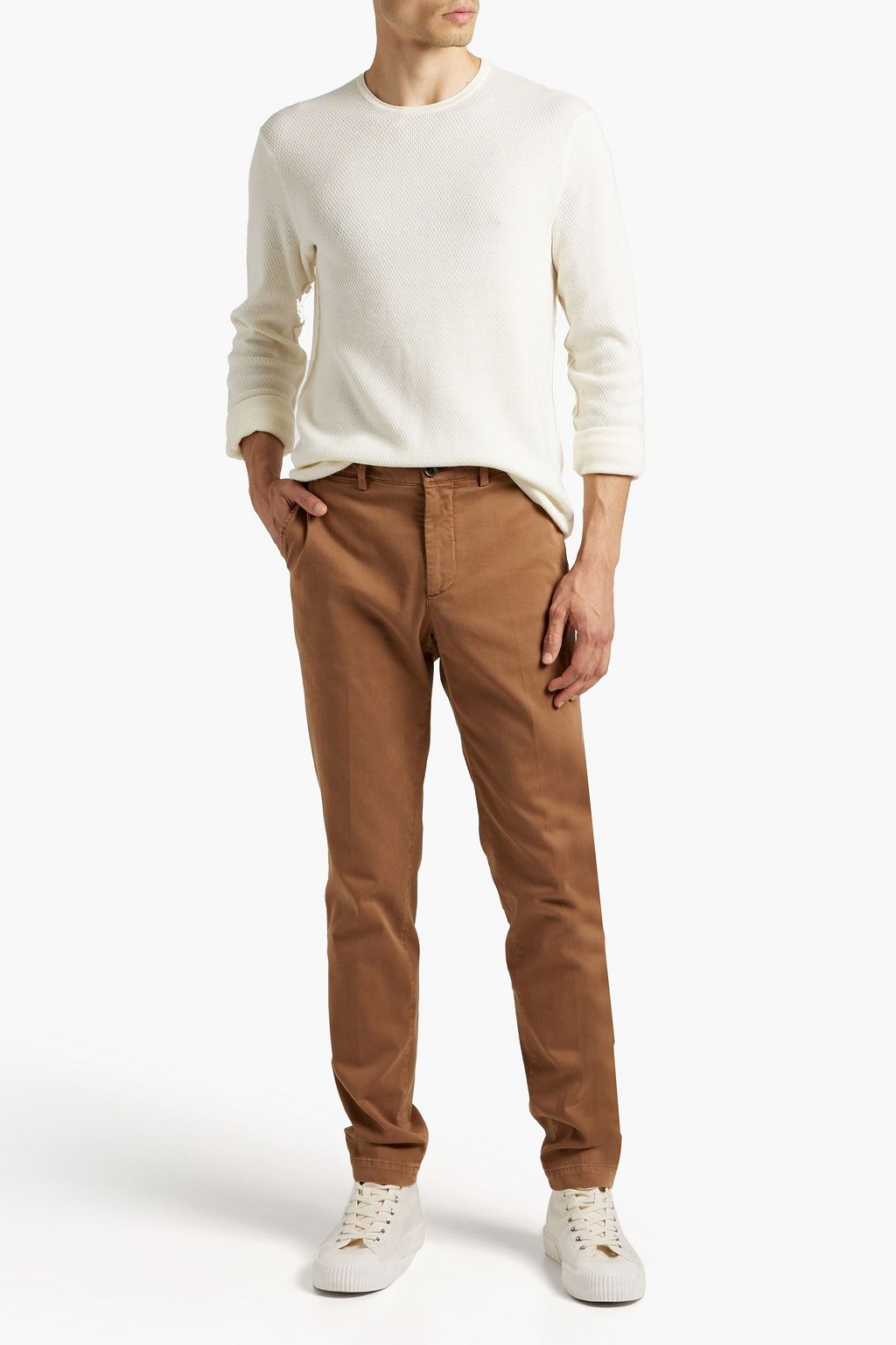 PESERICO Cotton-blend twill chinos
