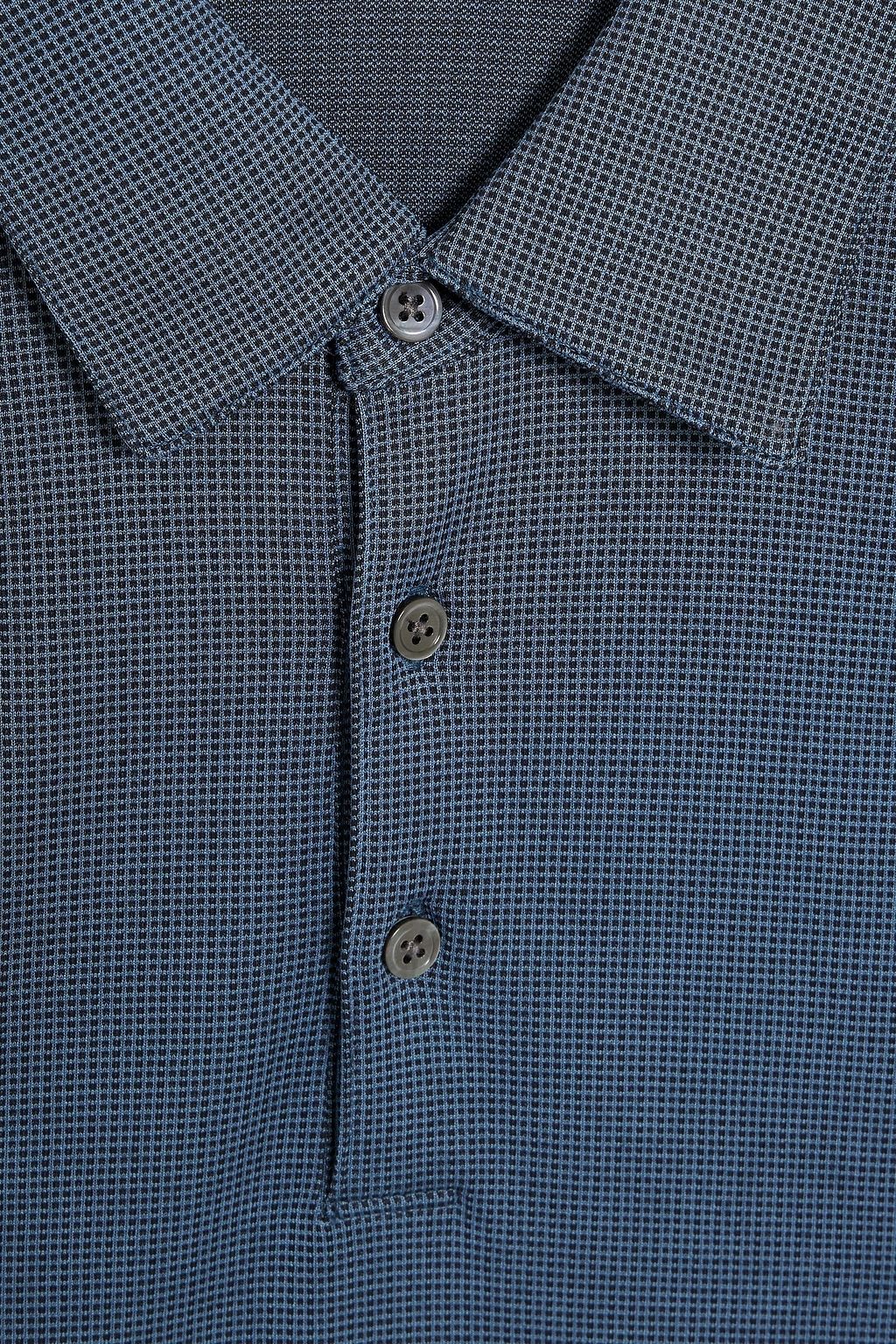 THEORY Jacquard-knit cotton-blend polo shirt