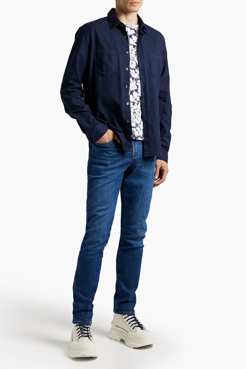 FRAME L'Homme Slim slim-fit distressed denim jeans