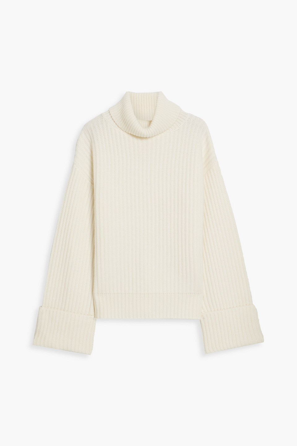 Arch4 Greenwich Ribbed-knit Cashmere Turtleneck Sweater In Ivory