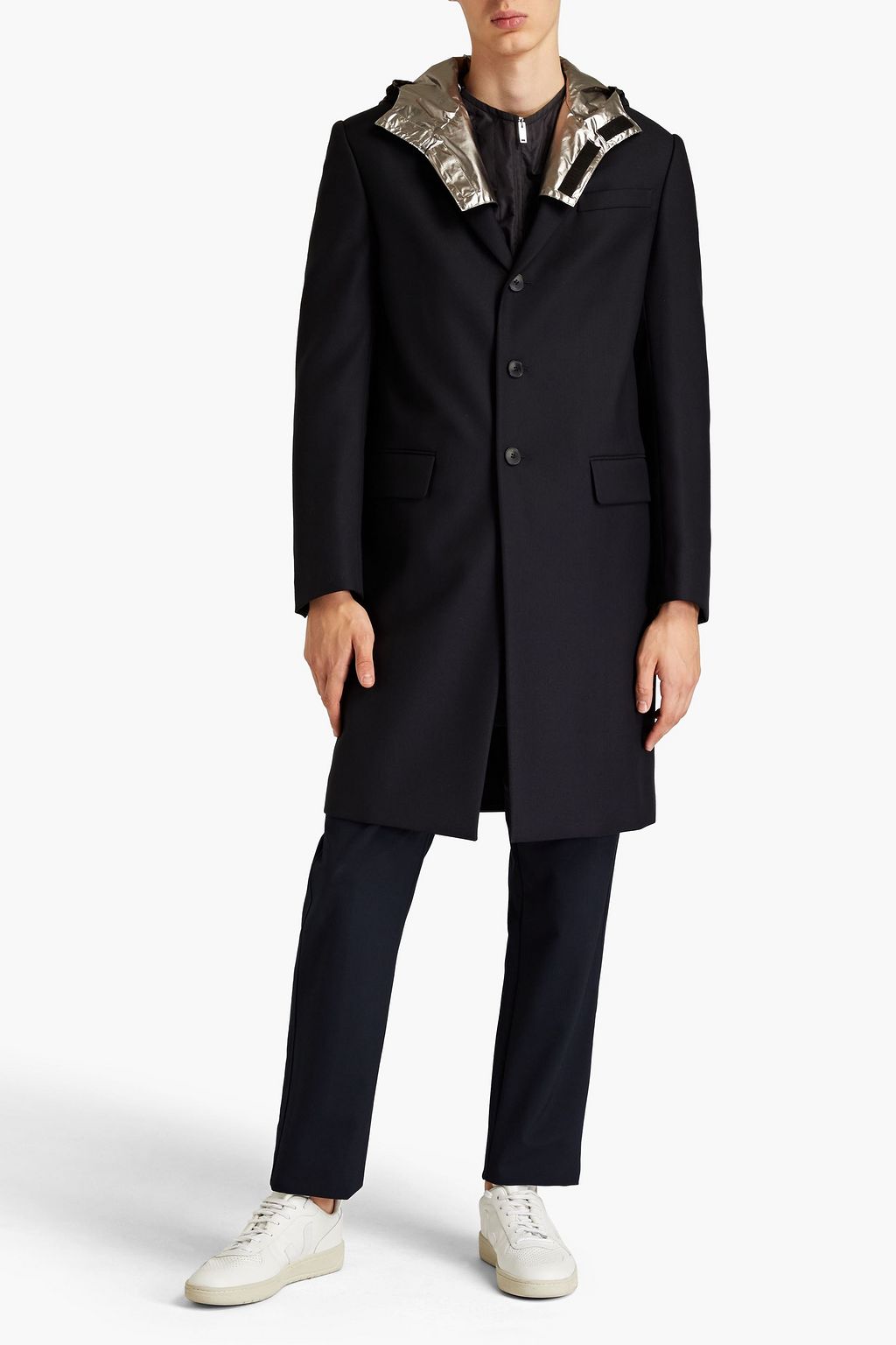 VALENTINO GARAVANI Kapuzenmantel aus Woll-Twill