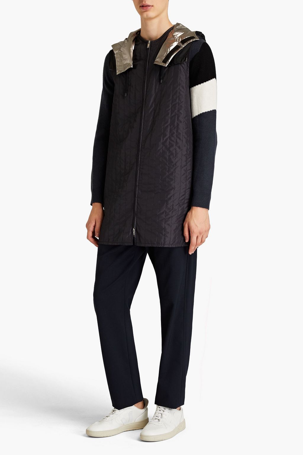 VALENTINO GARAVANI Kapuzenmantel aus Woll-Twill