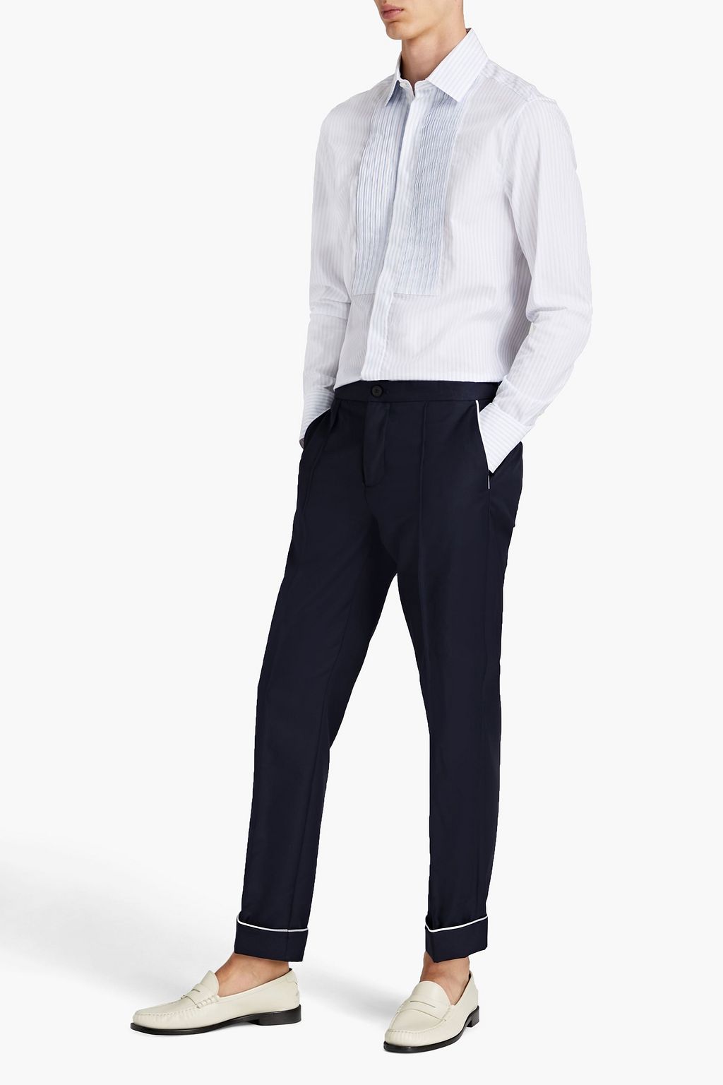 VALENTINO GARAVANI Striped cotton-poplin shirt