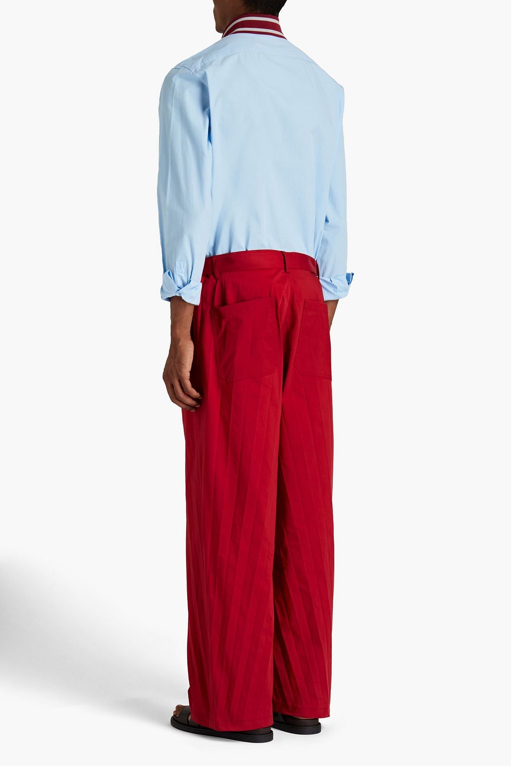 VALENTINO Pleated belted twill pants