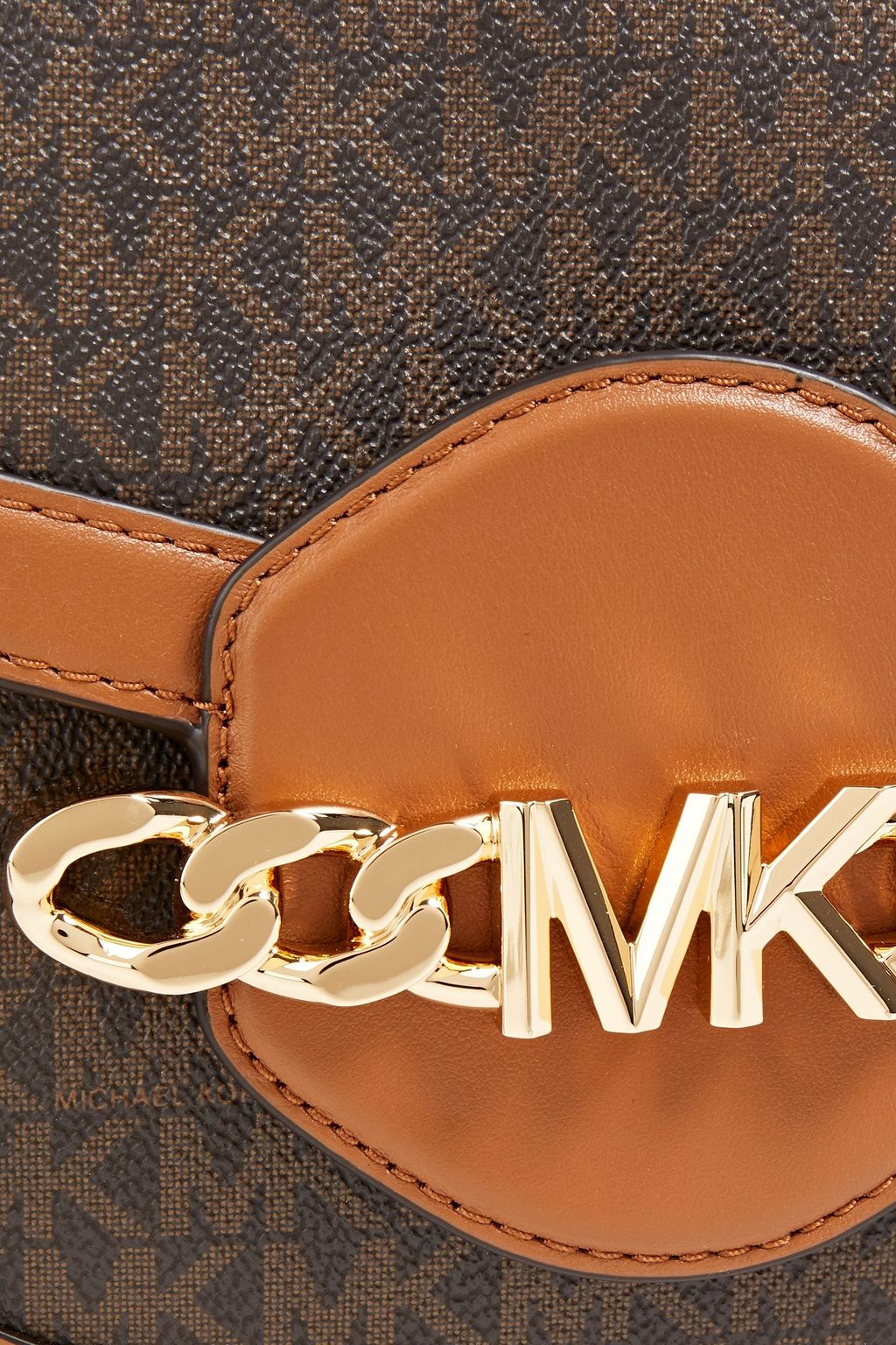 MICHAEL MICHAEL KORS Hally 로고 프린트 인조 가죽 숄더 백