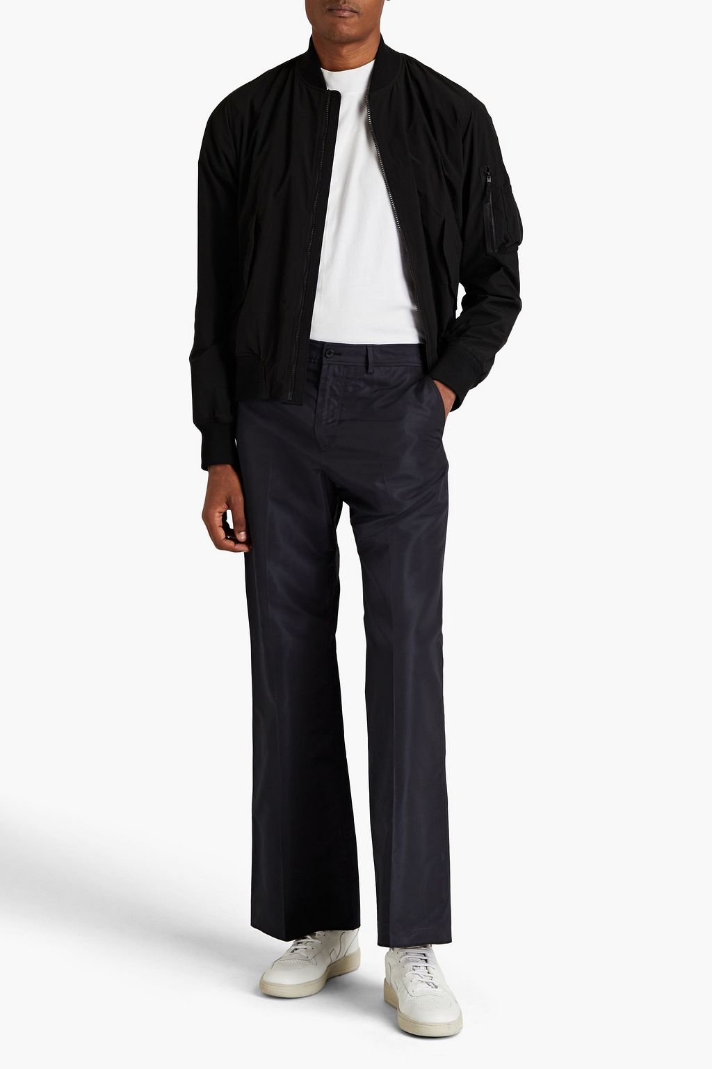 VALENTINO GARAVANI Bootcut silk-faille pants