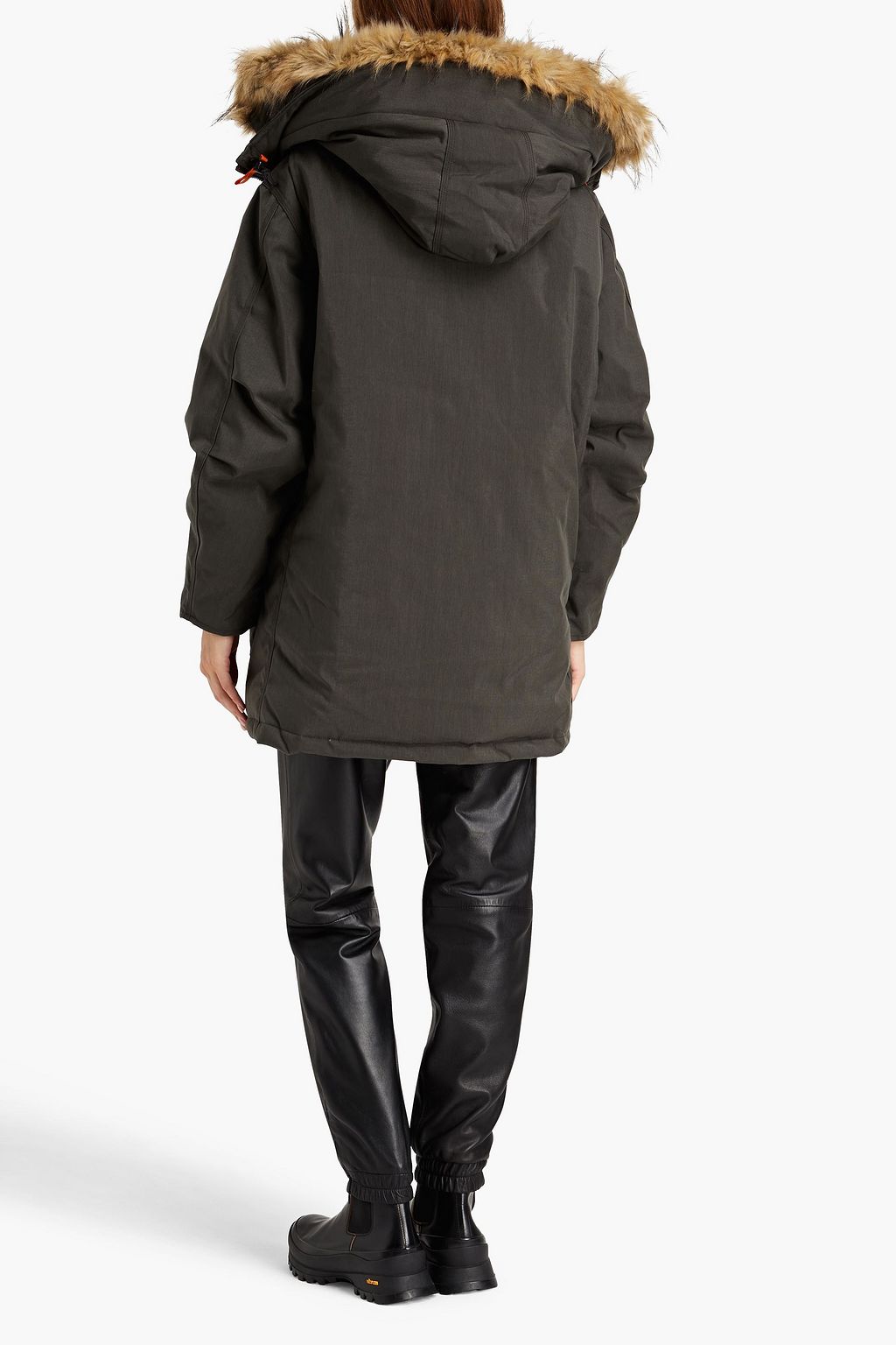 BRUMAL Leopard-print quilted shell hooded down parka