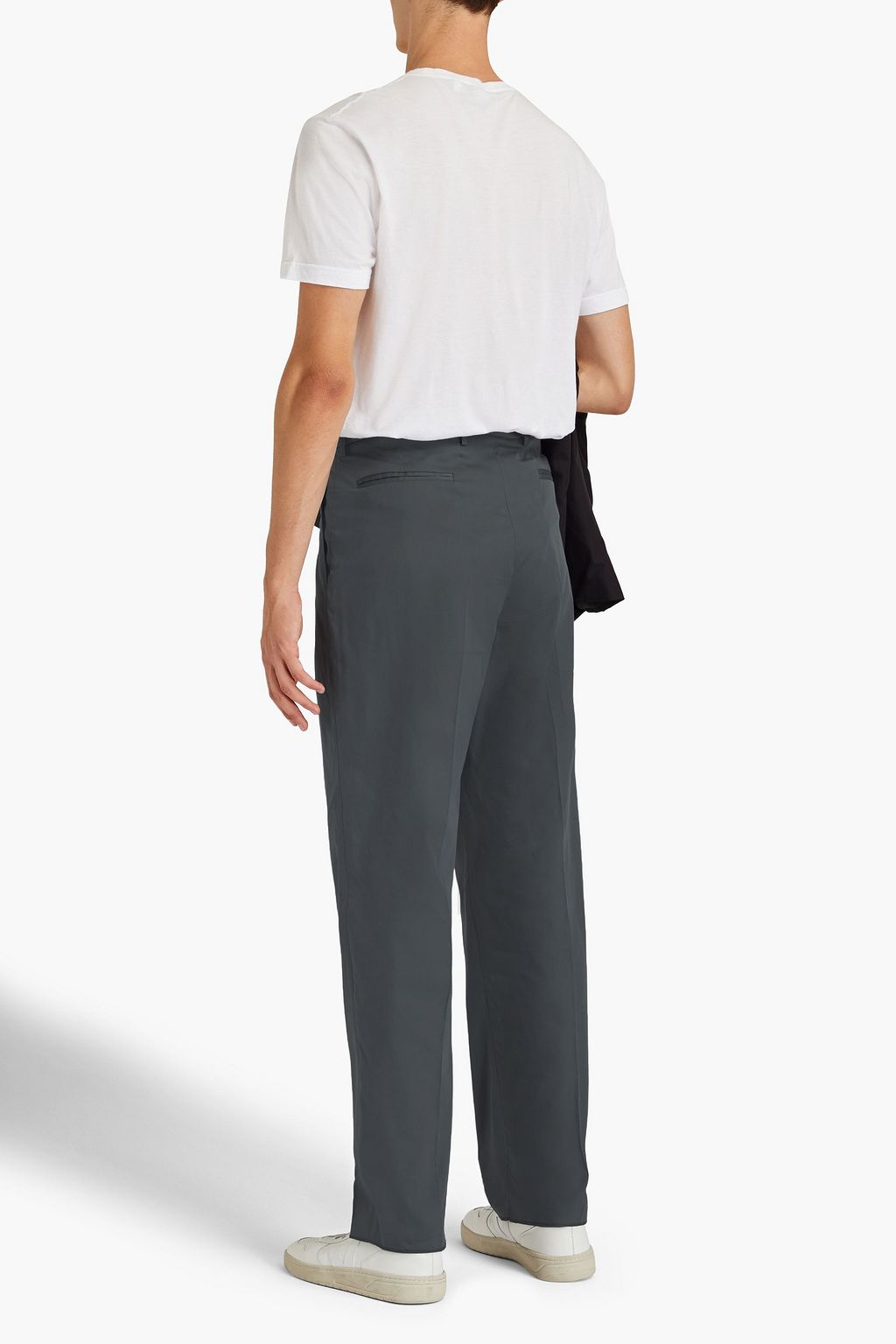 VALENTINO Tapered cotton and silk-blend pants