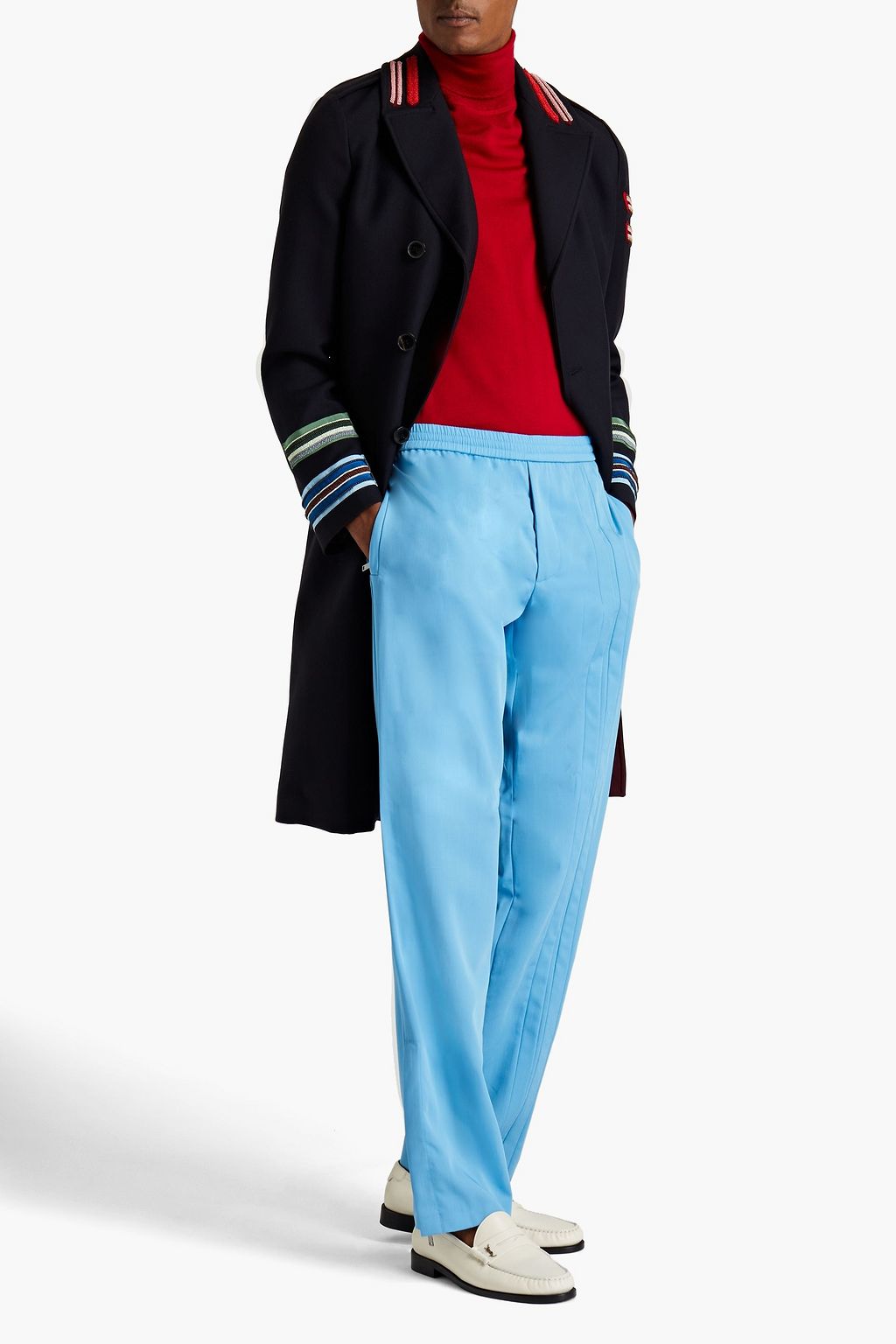 VALENTINO Tapered wool-twill pants