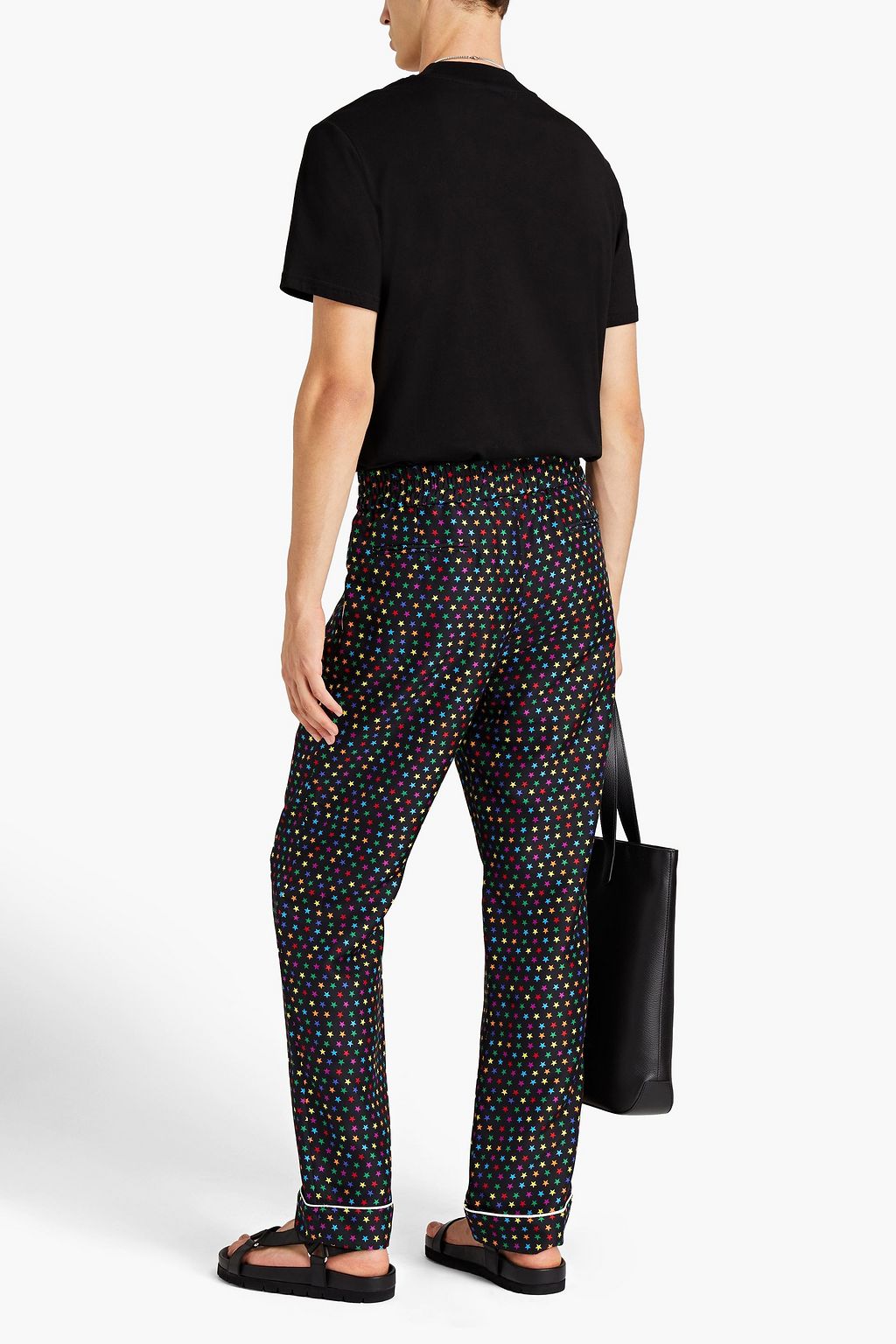 VALENTINO Tapered printed silk-twill pants
