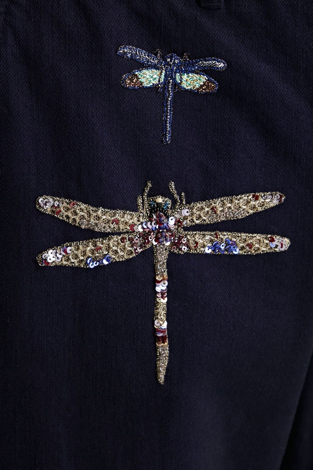 VALENTINO Embellished denim chinos