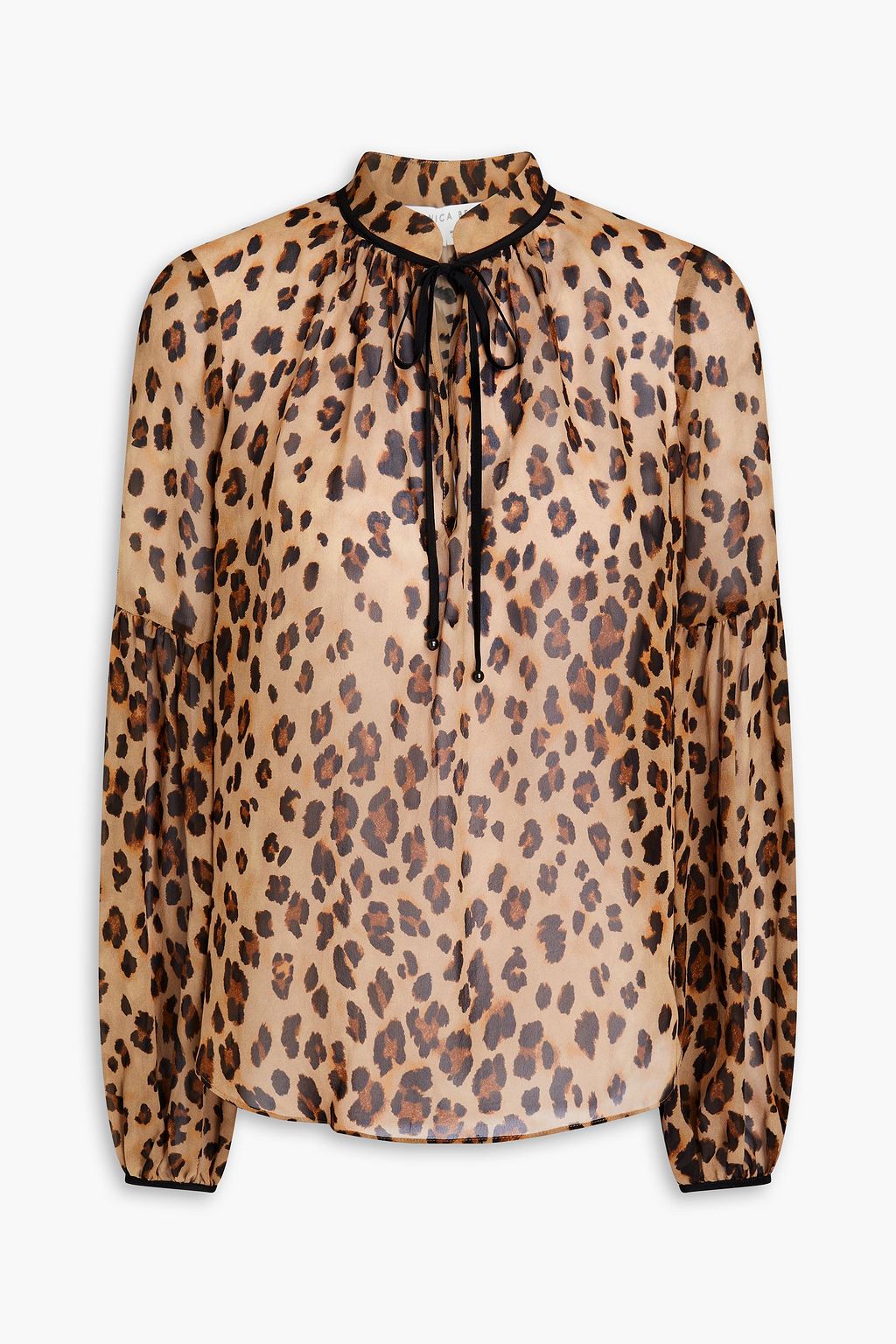 VERONICA BEARD Gathered leopard-print silk crepe de chine blouse | Sale up  to 70% off | THE OUTNET