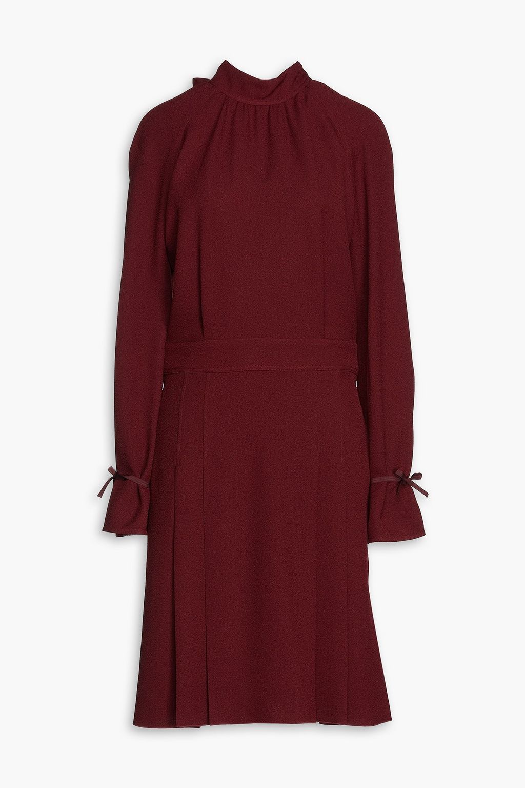 VICTORIA, VICTORIA BECKHAM Bowembellished gathered crepe dress THE
