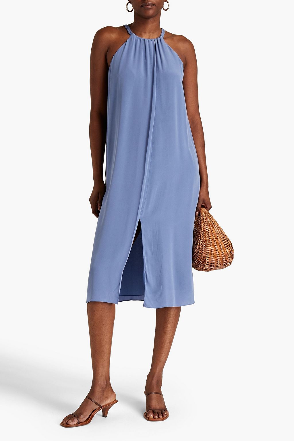JOIE Ora gathered silk crepe de chine dress