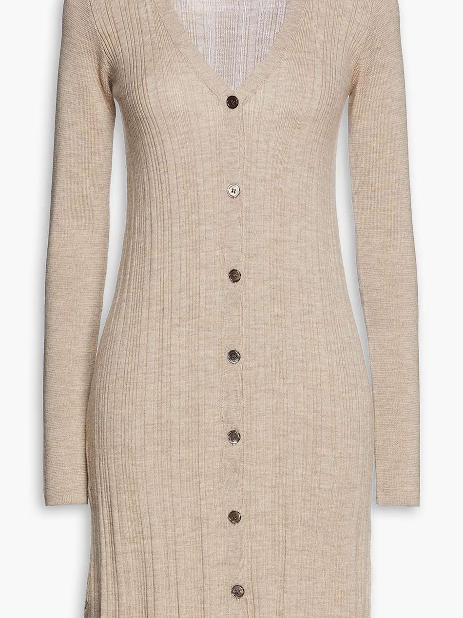 ribbed merino wool mini dress