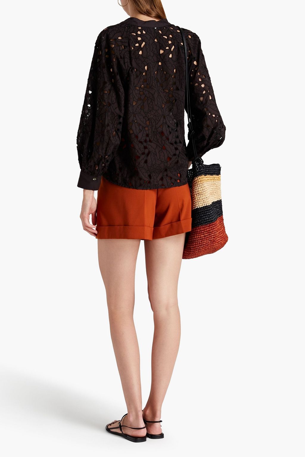 JOIE Broderie anglaise cotton and Lyocellblend blouse THE