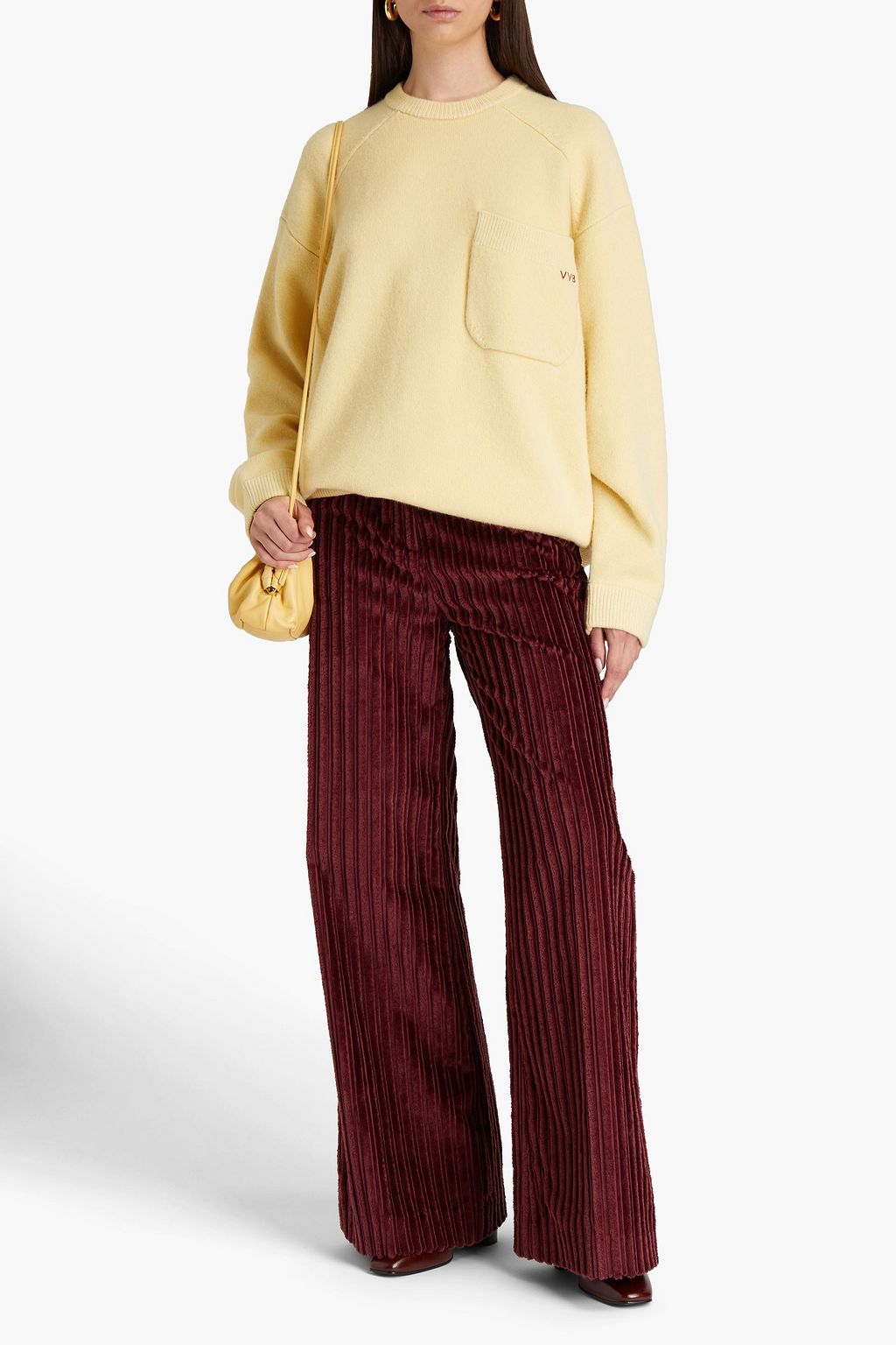 VICTORIA, VICTORIA BECKHAM コットンコーデュロイ フレアパンツ