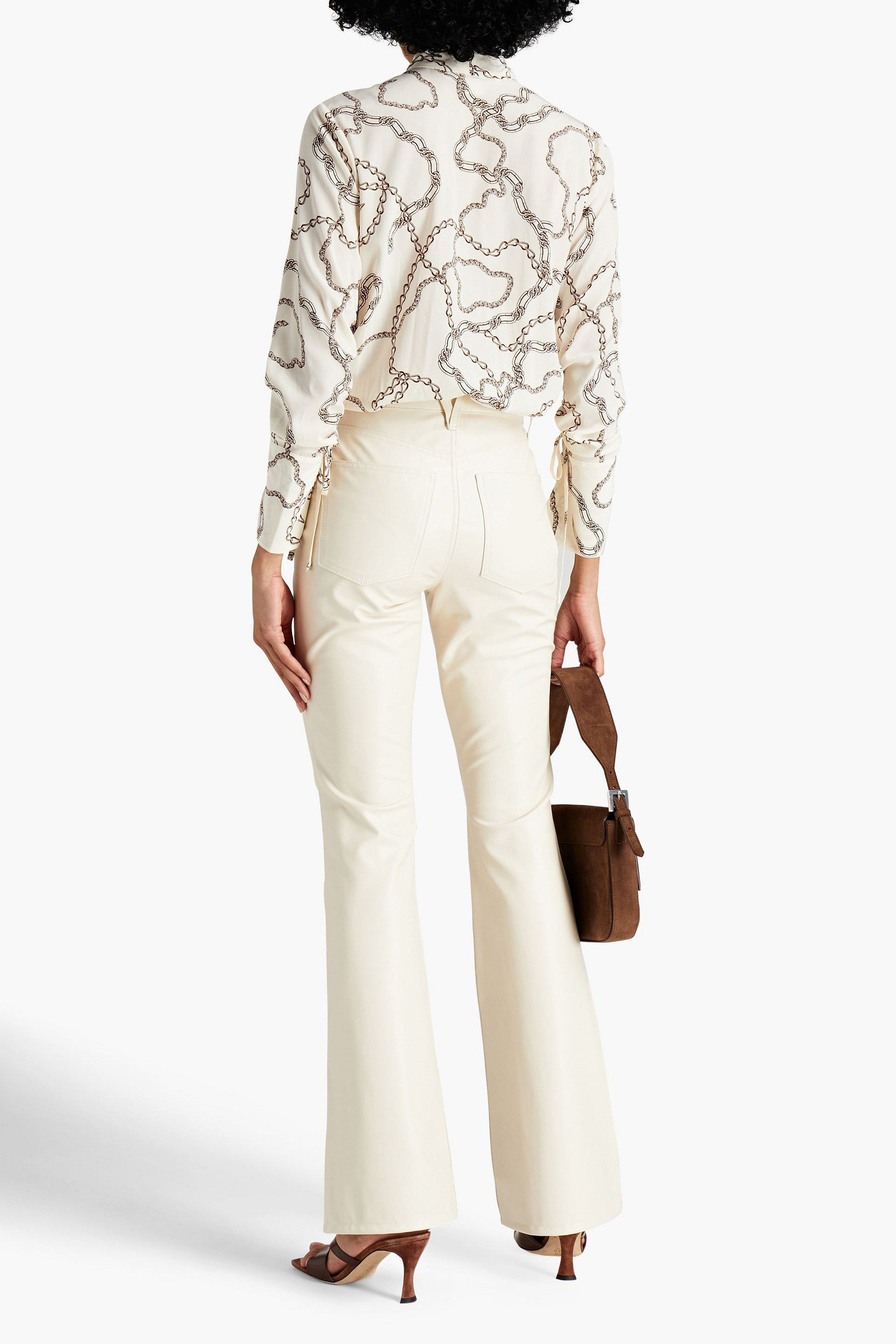 Veronica Beard Remi pussy-bow printed silk-blend crepe de chine blouse thumbnail