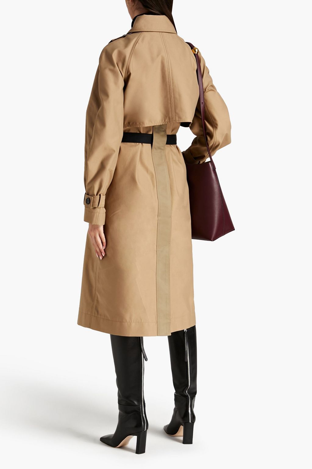 VICTORIA, VICTORIA BECKHAM Belted cotton-blend twill trench coat